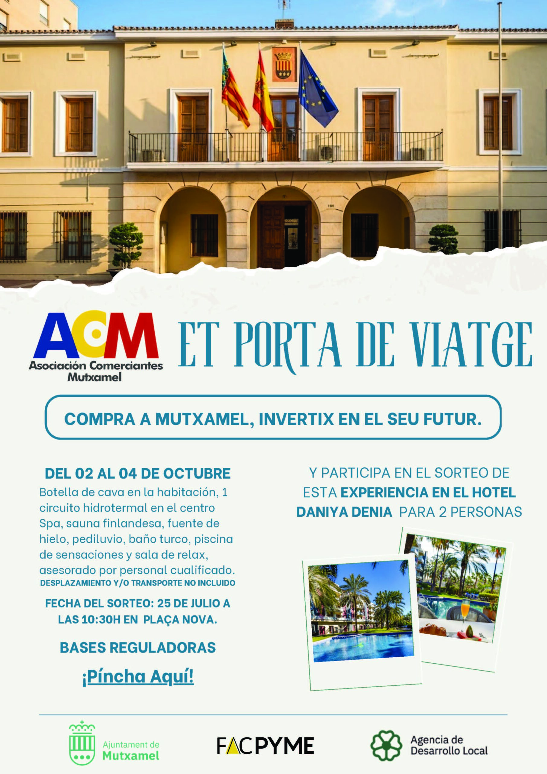 Cartel principal del Sorteo ACM et porta de viatge